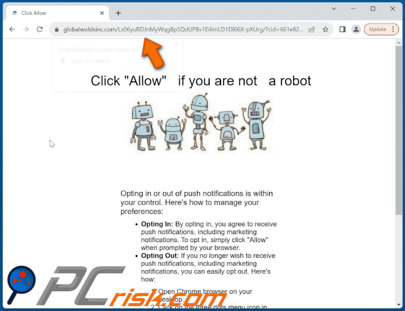 globalwoldsinc[.]com website appearance (GIF)