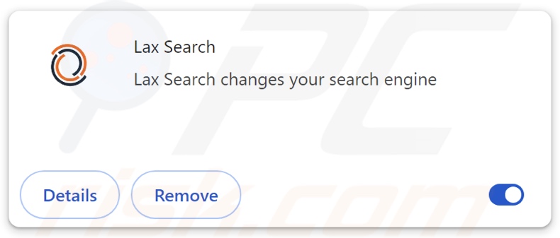 Lax Search browser hijacker