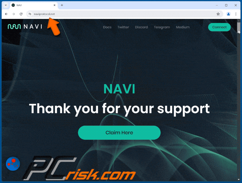Appearance of NAVI Claim scam