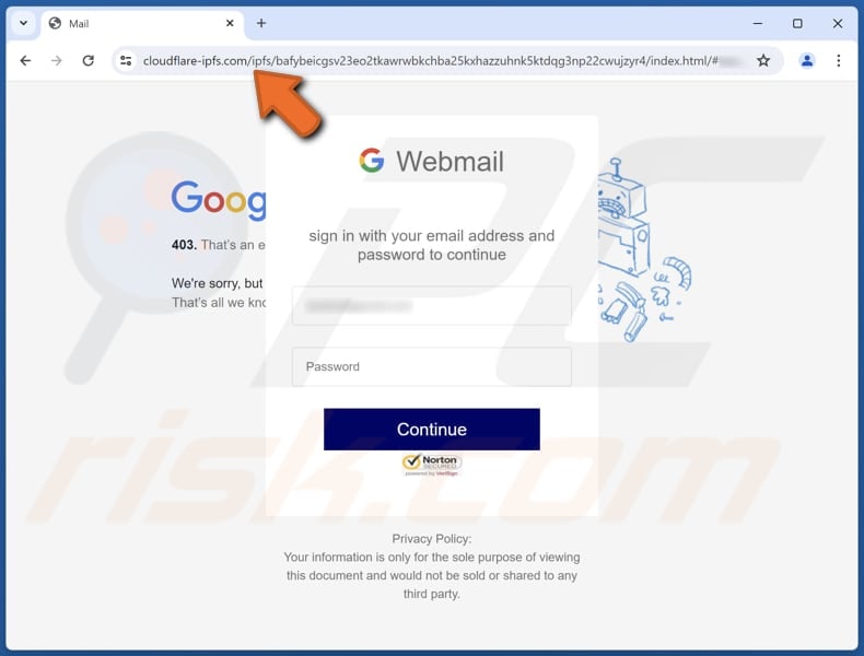 New Messages Notification Email Scam phishing page
