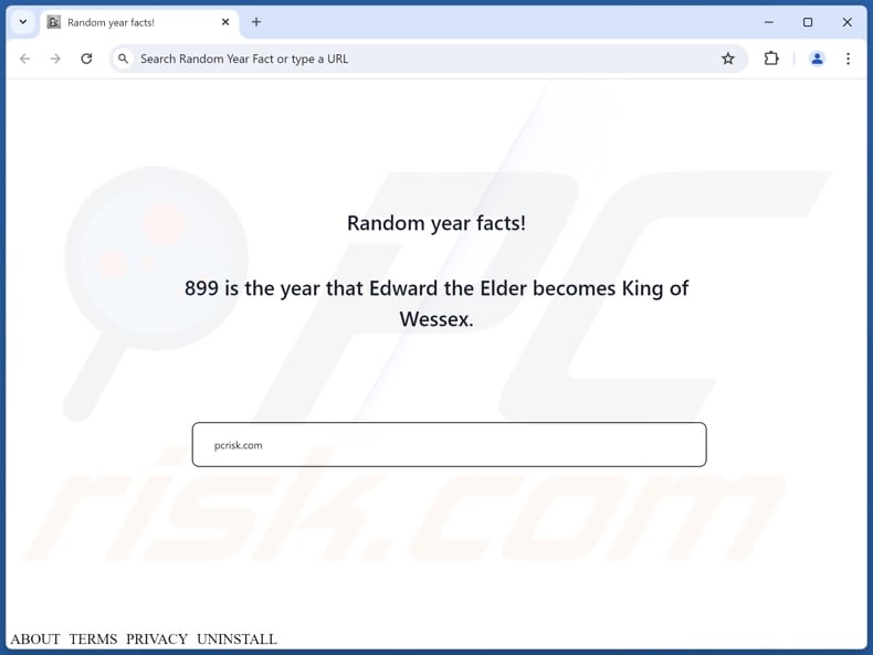 random-year-facts.com browser hijacker