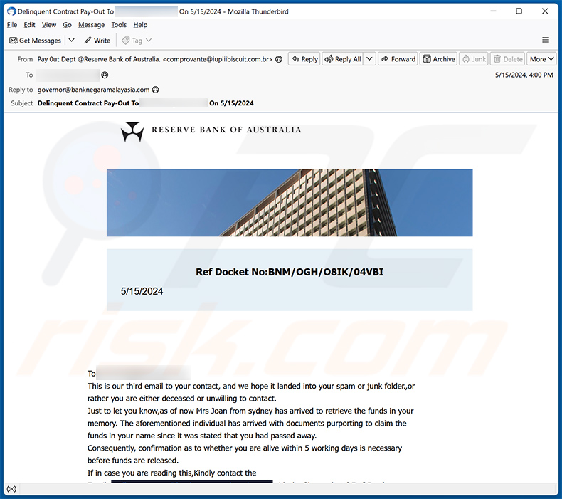 Reserve Bank of Australia email scam (2024-05-16)