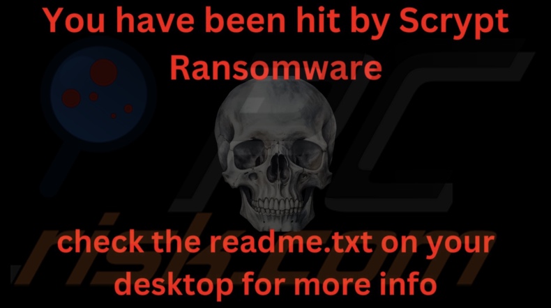 Scrypt ransomware wallpaper