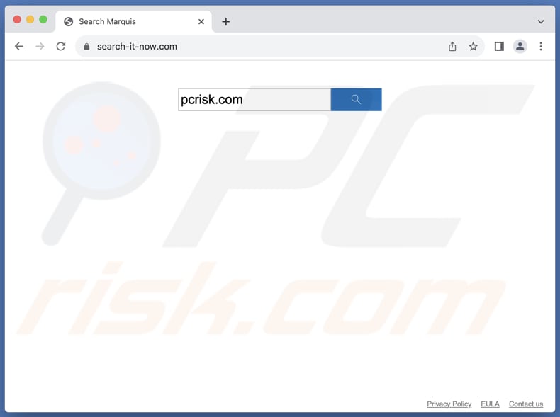 search-it-now.com browser hijacker on a Mac computer