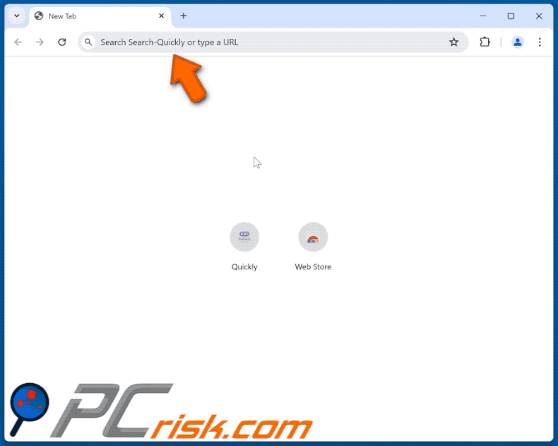 Search-Quickly browser hijacker redirecting to Bing (GIF)