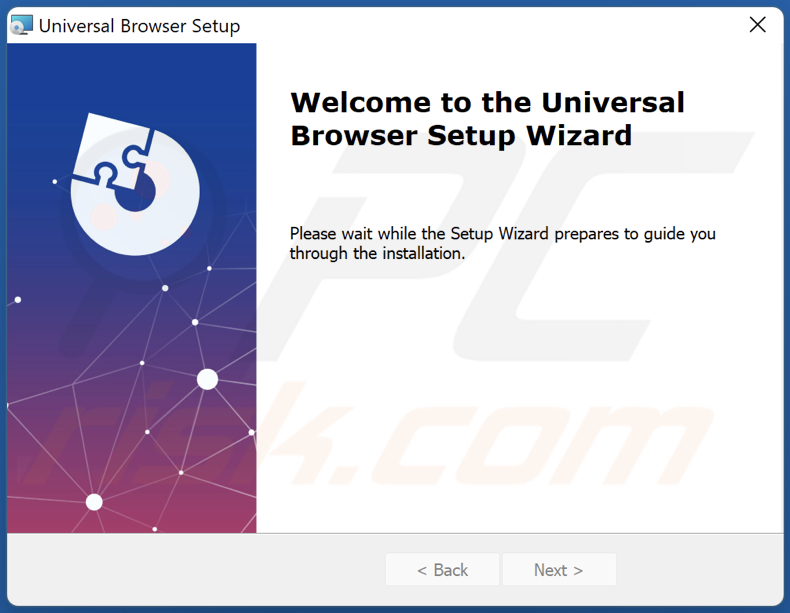 Universal Browser PUA installation setup