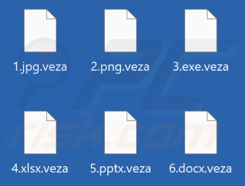 Files encrypted by Veza ransomware (.veza extension)