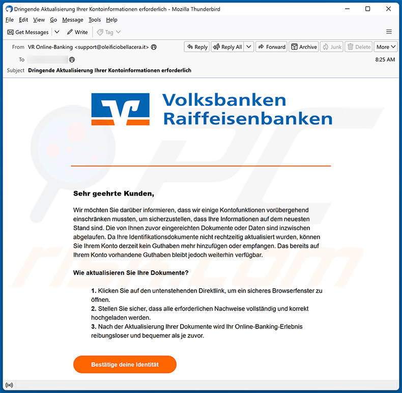 Volksbank Email Scam