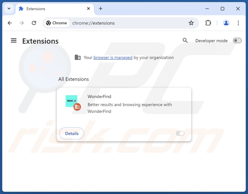 Removing findflarex.com related Google Chrome extensions