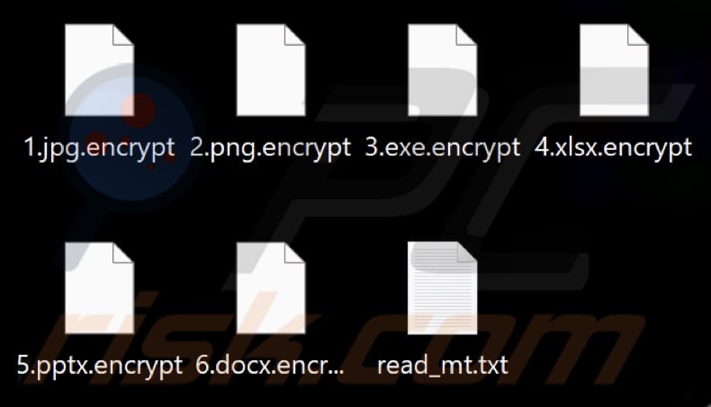 Files encrypted by Anonymous Arabs ransomware (.encrypt extension)