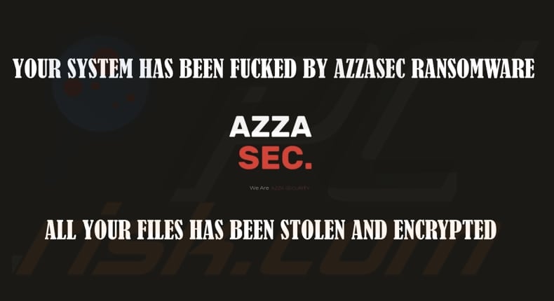 AzzaSec ransomware wallpaper