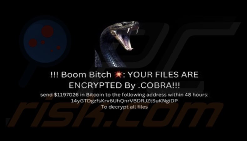 COBRA ransomware wallpaper