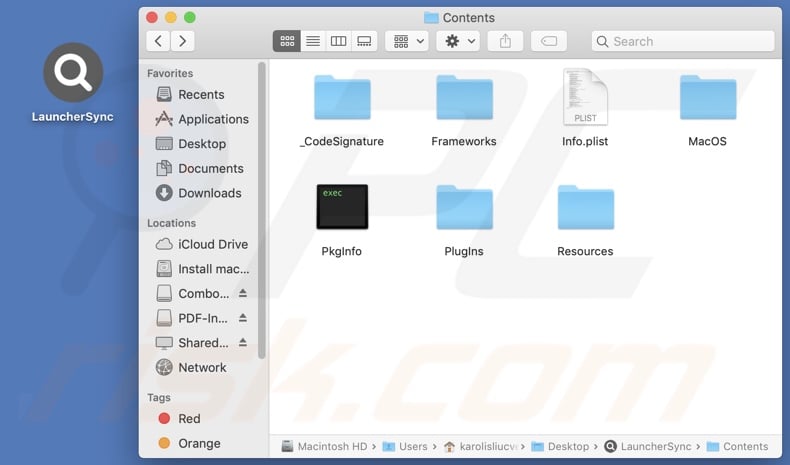 LauncherSync adware install folder