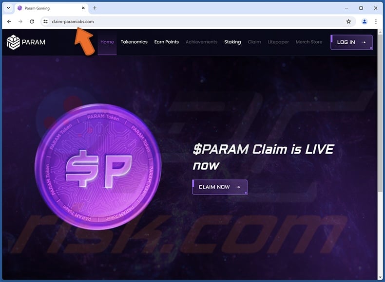 $PARAM Claim Live scam