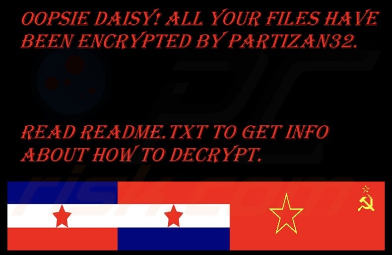 PartiZAN32 ransomware wallpaper