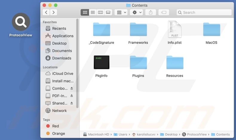 ProtocolView adware install folder