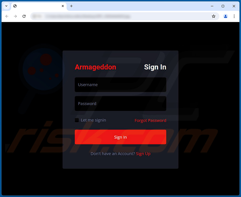 Pterodo admin panel login page