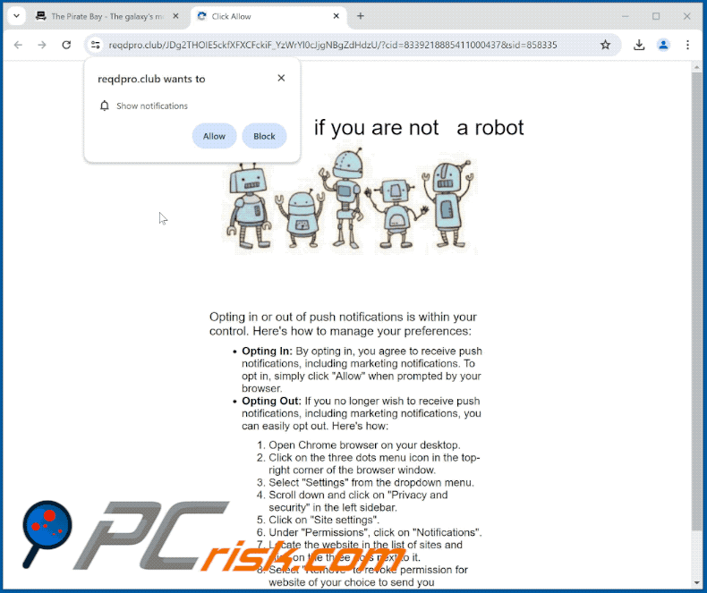 reqdpro[.]club website appearance (GIF)
