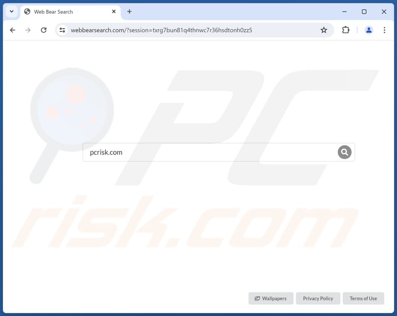 webbearsearch.com browser hijacker