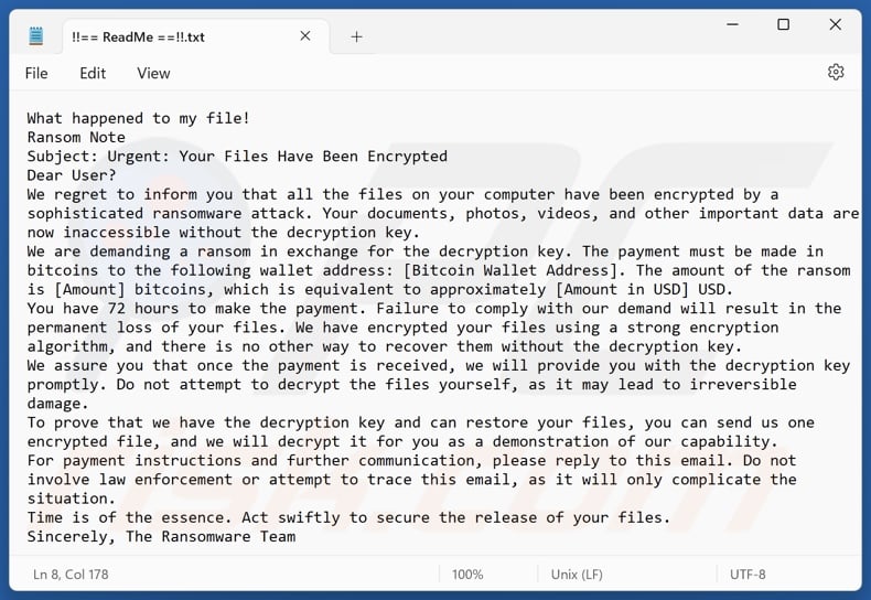 XFUN ransomware ransom note (!!== ReadMe ==!!.txt)