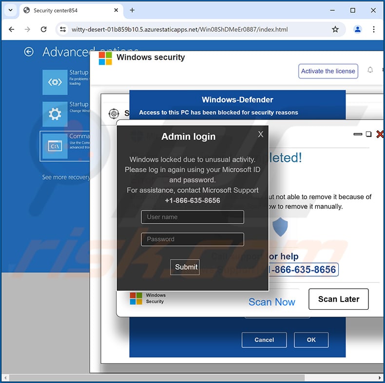 Your Windows Locked Due To Unusual Activity POP-UP Scam (2024-06-07)