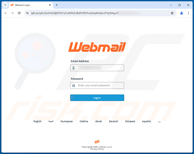 Phishing site promoted via A Request To Disable Your Email Has Been Received scam (2024-07-01)