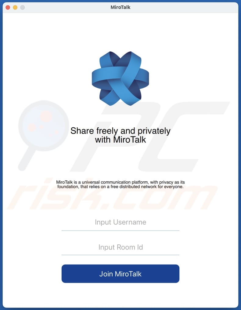 BeaverTail malware fake mirotalk app