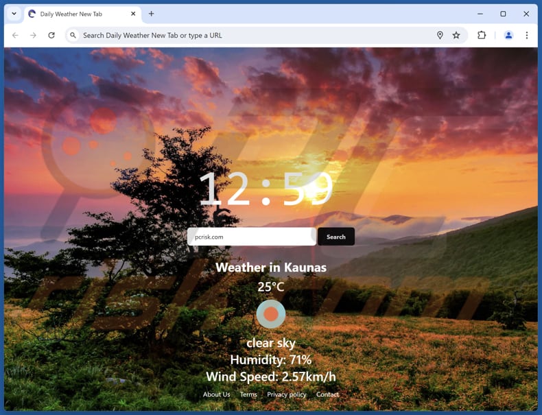 dailyweathertab.com browser hijacker