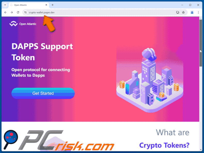 Appearance of DAPPS Support Token scam