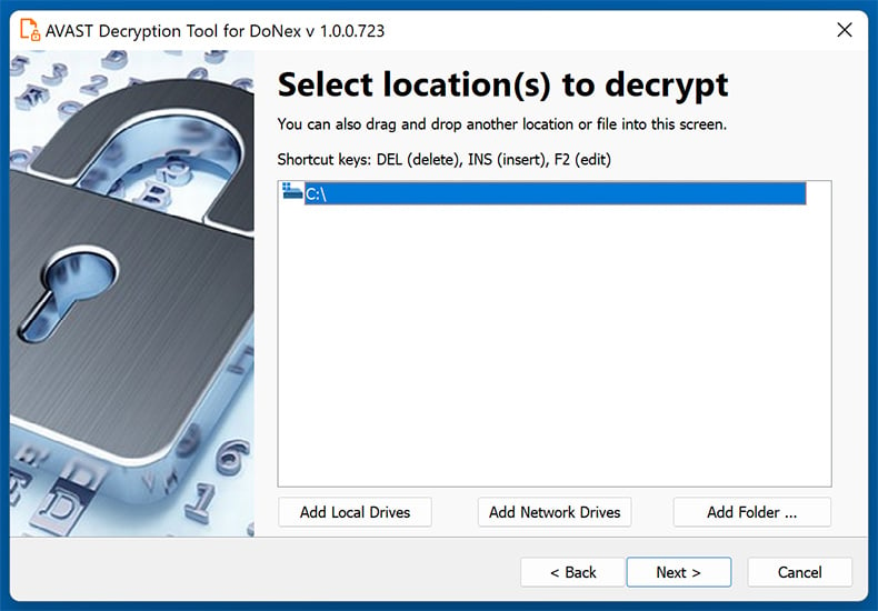 DoNex ransomware decryptor