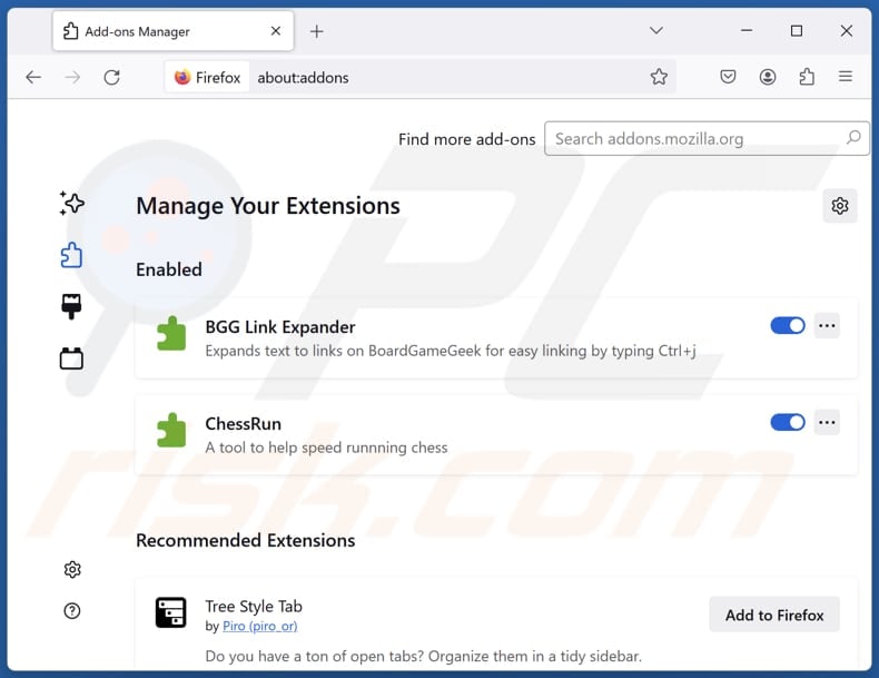 Removing Norton Safe Search Enhanced fake extension from Mozilla Firefox step 2