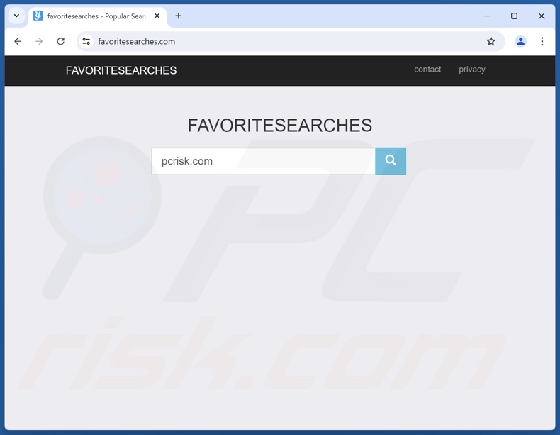 favoritesearches.com browser hijacker