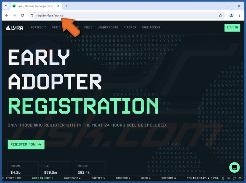 LYRA Early Adopter scam