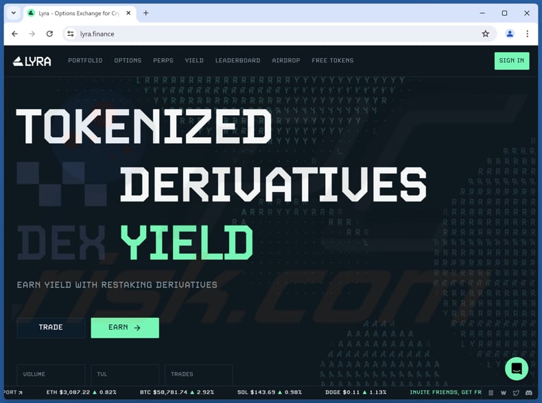 LYRA Early Adopter Scam scam real website (lyra.finance)