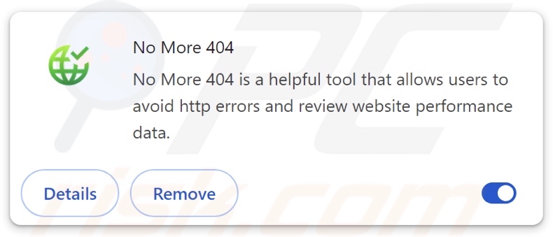 No More 404 adware