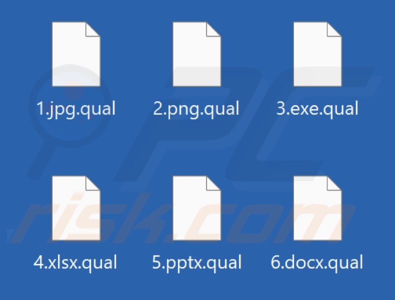 Files encrypted by Qual ransomware (.qual extension)