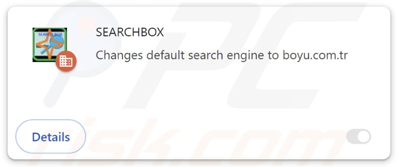 SEARCHBOX browser hijacker