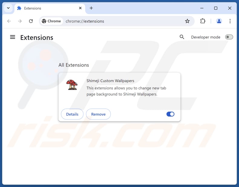 Removing shimejiextension.com related Google Chrome extensions