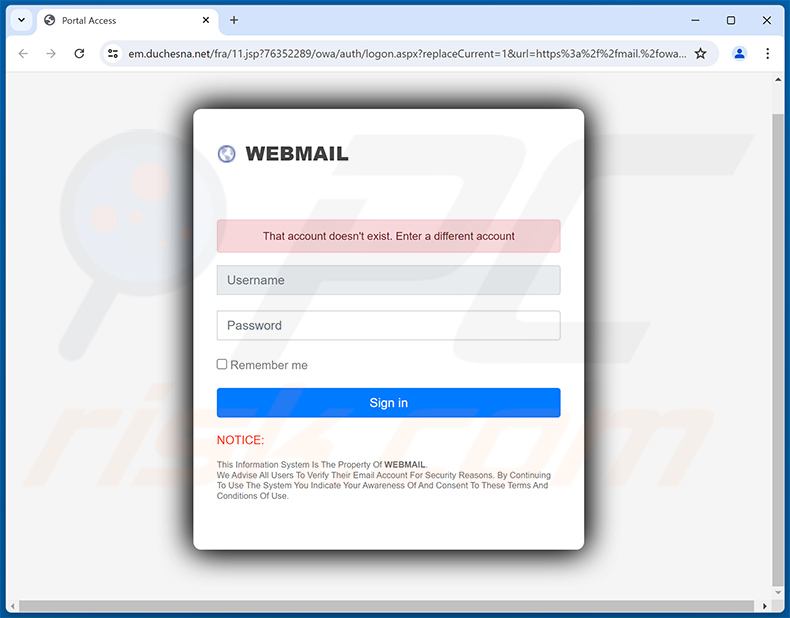 Phishing site promoted via Webmail Password Expired email scam (2024-07-18)