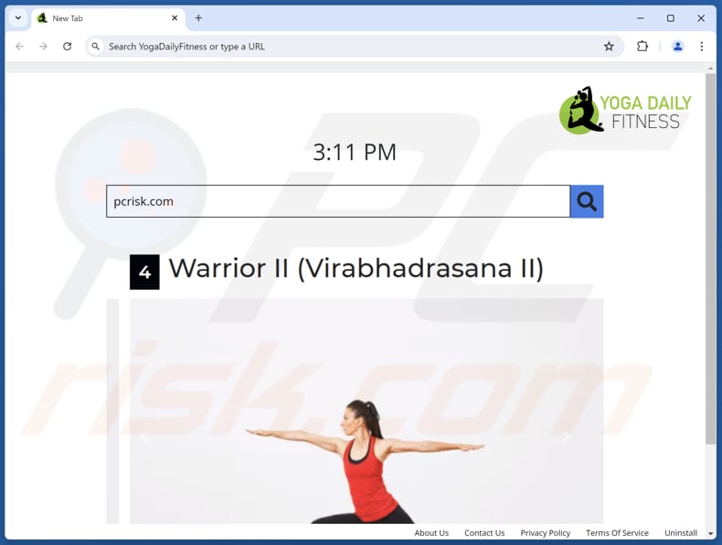 yogadailyfitness.com browser hijacker