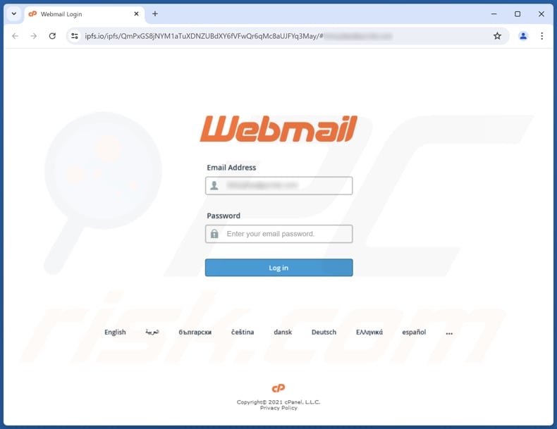 Your Email Account Needs To Be Re-verified scam email promoted phishing site