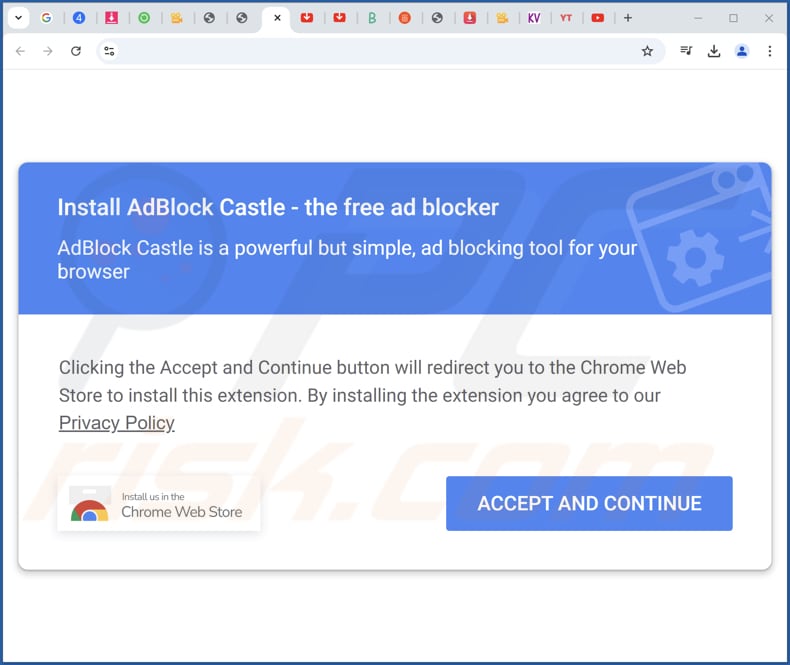 Adblock Castle - ad-free browser promoter