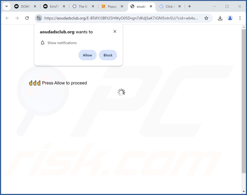 aoudadsclub[.]org pop-up redirects