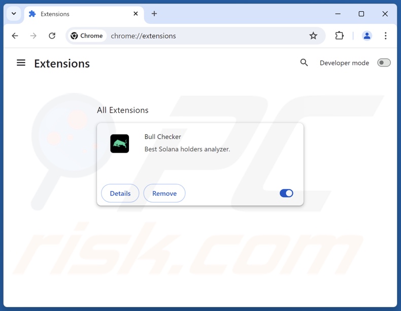 Removing unwanted extensions from Google Chrome step 2