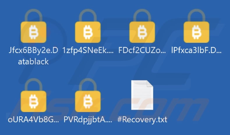 Files encrypted by Datablack ransomware (.Datablack extension)
