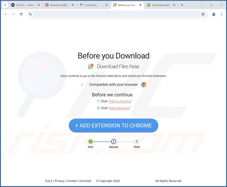 Website promoting Download Files Now