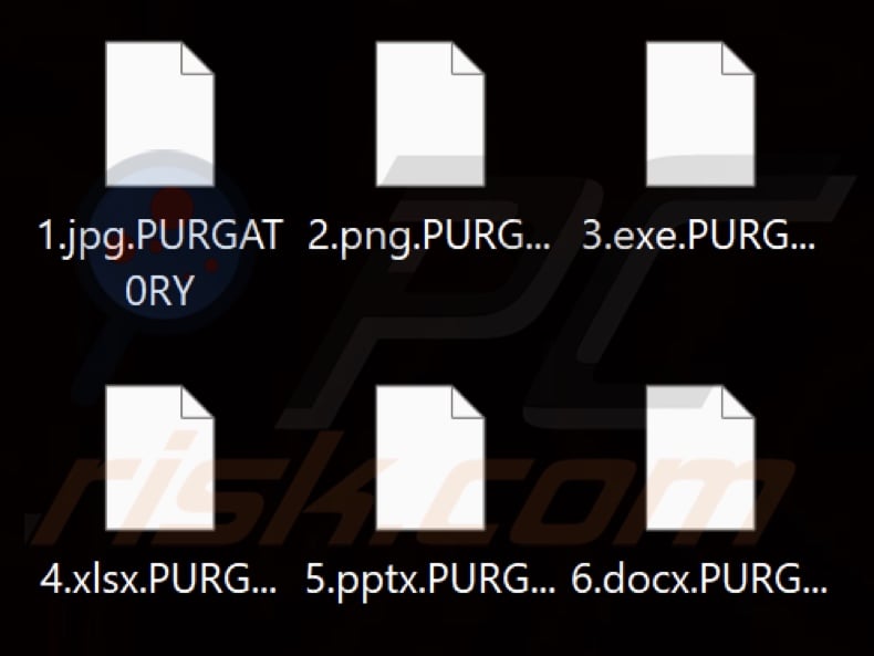 Files encrypted by PURGAT0RY ransomware (.PURGAT0RY extension)