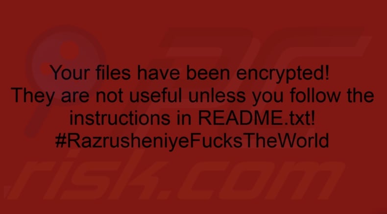 Razrusheniye ransomware wallpaper