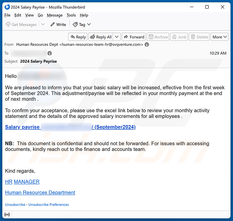 Salary Increase email scam (2024-08-20)