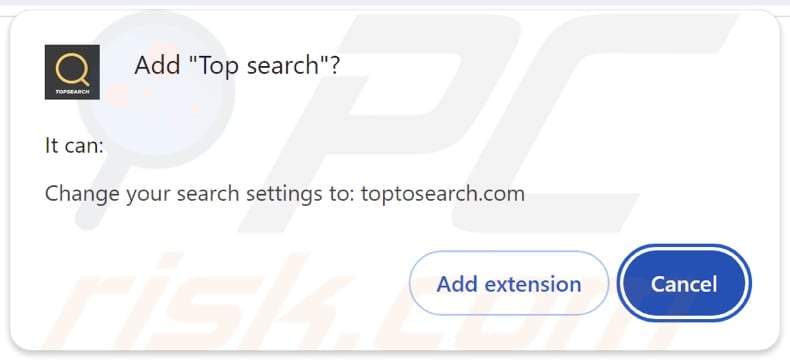 Top search browser hijacker asking for permissions